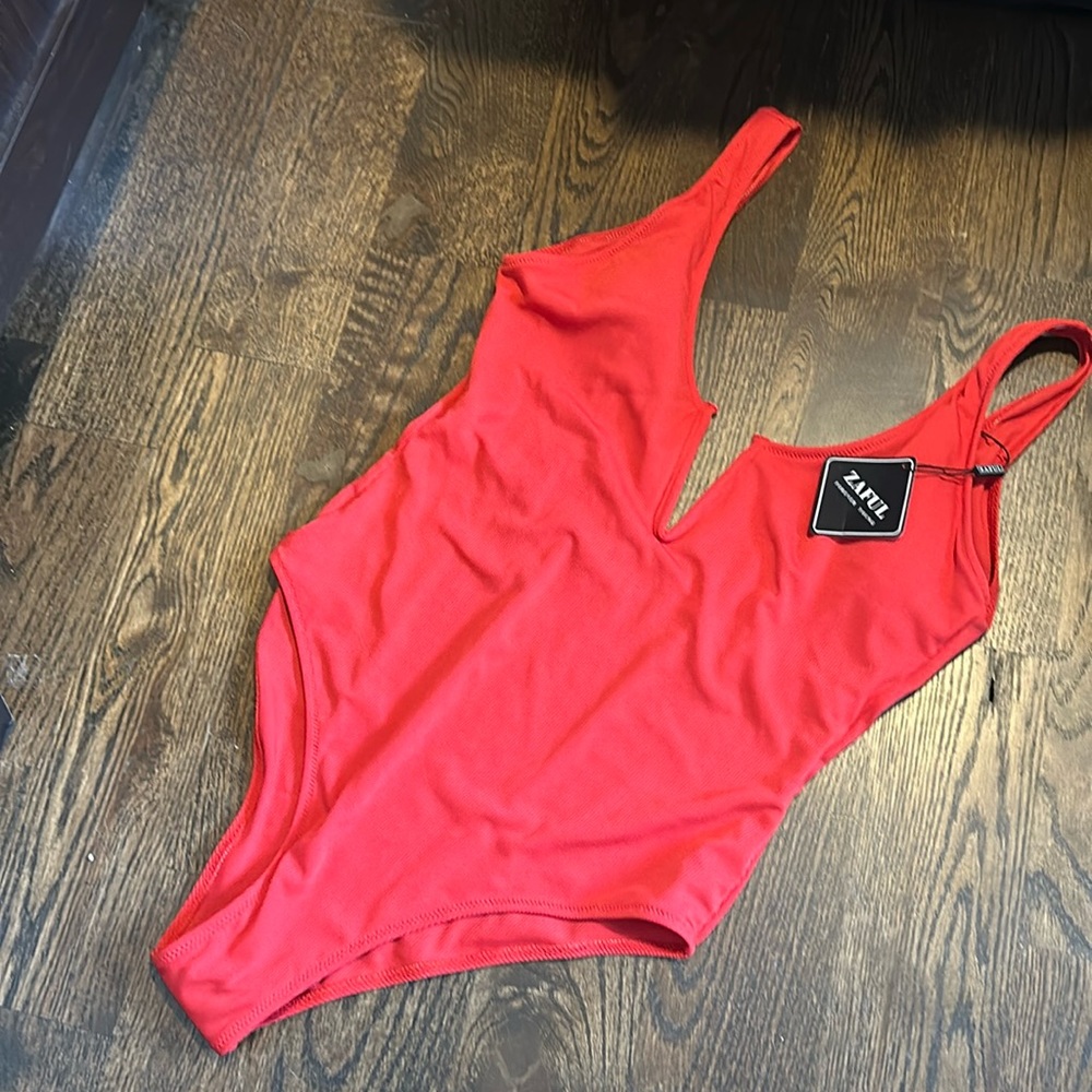 Zarful red one piece swimsuit